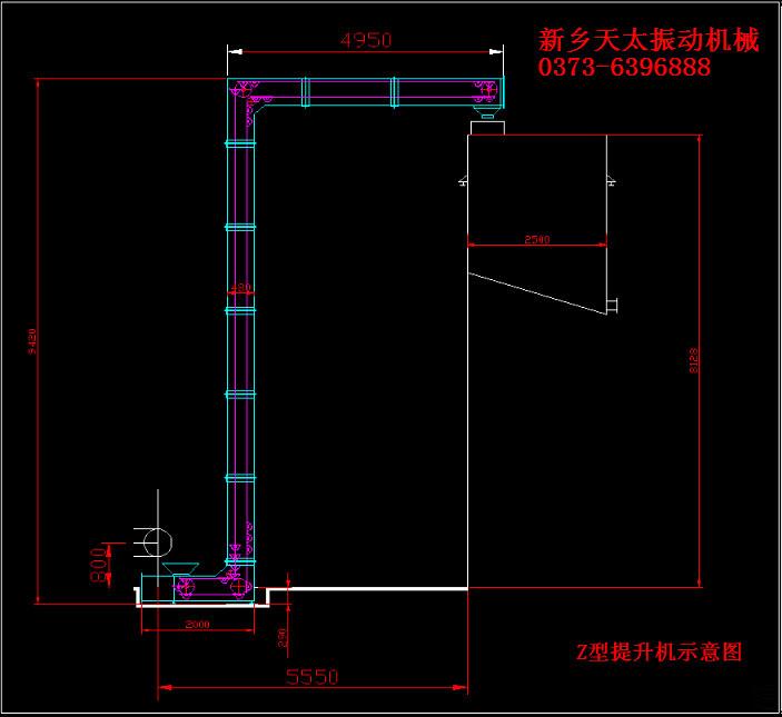 Z型提升機布置圖